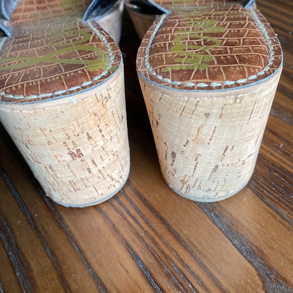 Sam Edelman Reid Black Patent Platform Wedge Sandals - Picture 6 of 11